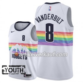 NBA Denver Nuggets Trikot Jarred Vanderbilt 8 2018-19 Nike City Edition Weiß Swingman - Kinder